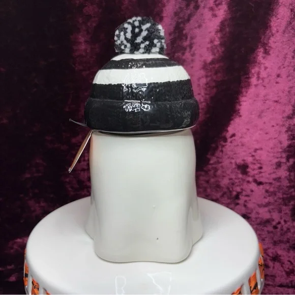 Madison House Halloween Ghost Boo Candle w/Fuzzy Pom Pom Hat&Mini Pumpkin Candle - Picture 4 of 12